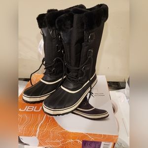 JBU Ladies Winter Boots, Snowy Black Size 11